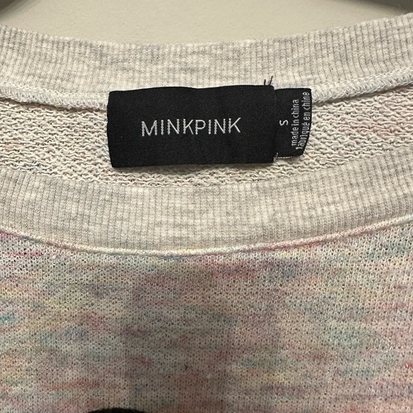MINKPINK Multicolor “Yay.” Knit Sweater Small - Picture 3 of 4
